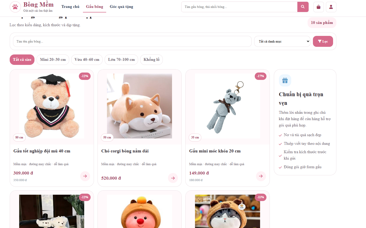 web bán gấu bông,website bán gấu bông,Website bán thú bông